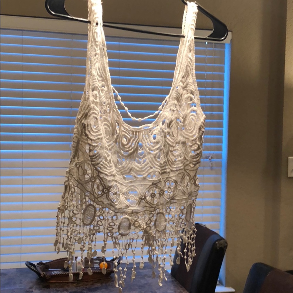 BEBE WHITE TANK TOP